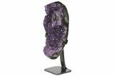 Beautiful, Amethyst Geode With Metal Stand - Uruguay #122034-3